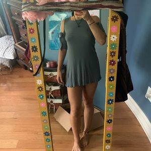 Blue flows short dress